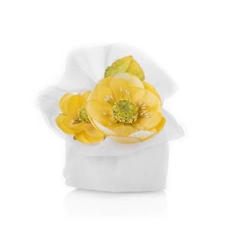 SACCHETTO BIANCO CFIORE GIALLO